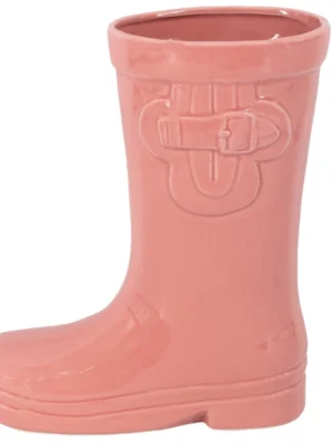Vaas regenlaars roze 25,7x12,8x29cm