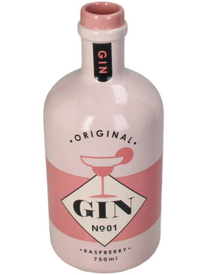 Vaas gin bottle roze 9,5x9,5x21,5cm